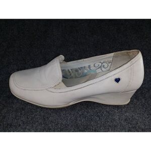 Nurse Mates Frankie Pillow Top Shoes‎ Women Sz 10W Leather White Workwear